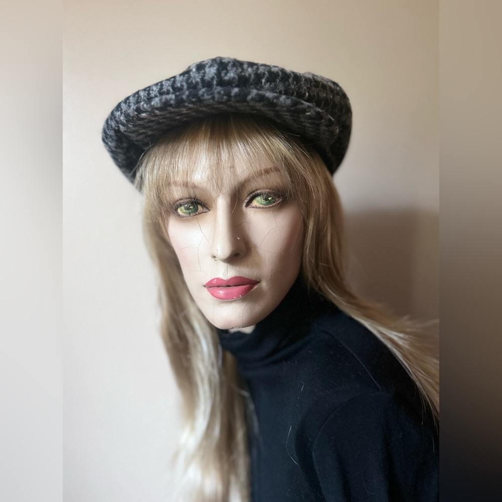 Irish Tweed Herringbone Wool Paperboy Hat